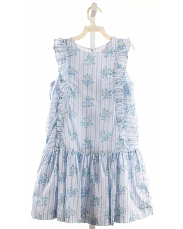 GABBY  BLUE  FLORAL  DRESS WITH RUFFLE