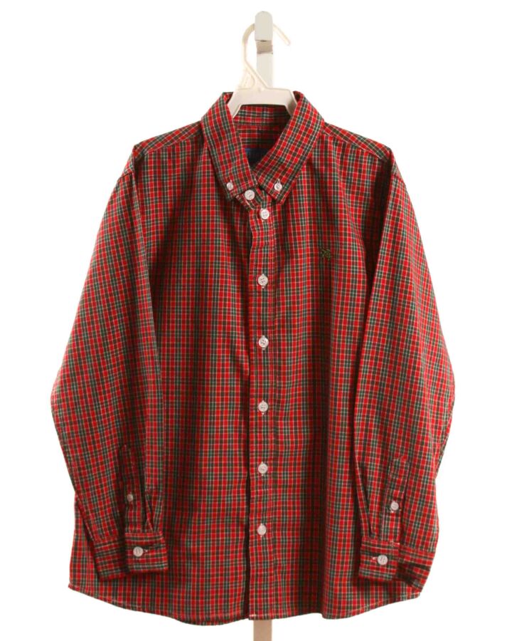 J. BAILEY  RED  PLAID  DRESS SHIRT