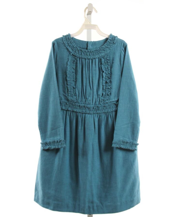 BONPOINT  BLUE    DRESS WITH RUFFLE