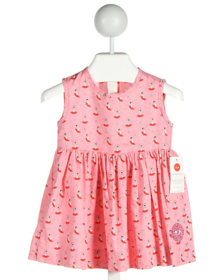 SMILING BUTTON  PINK    DRESS 