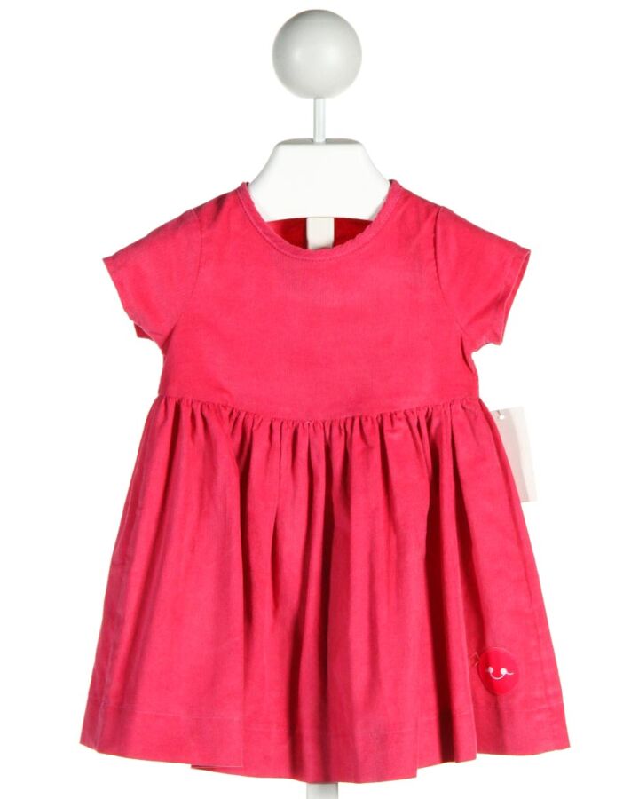 SMILING BUTTON  PINK CORDUROY   DRESS 