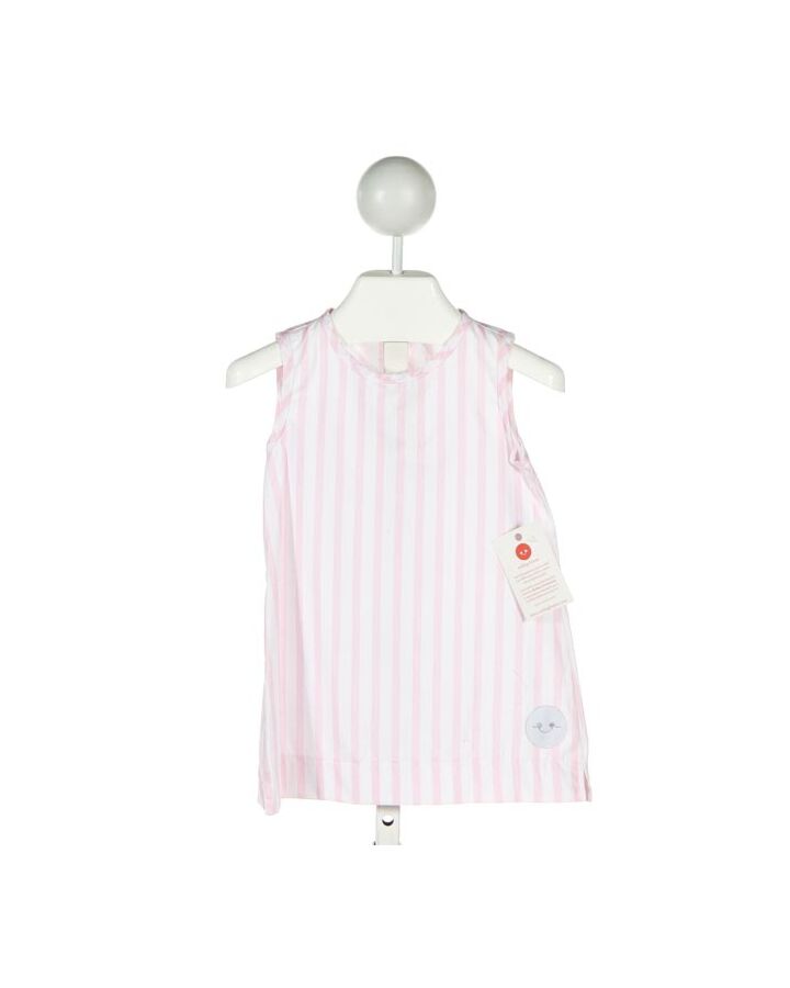 SMILING BUTTON  LT PINK  STRIPED  DRESS 