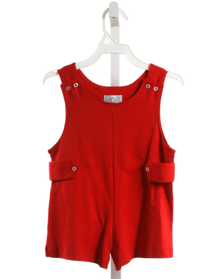 THE PROPER PEONY  RED    KNIT ROMPER