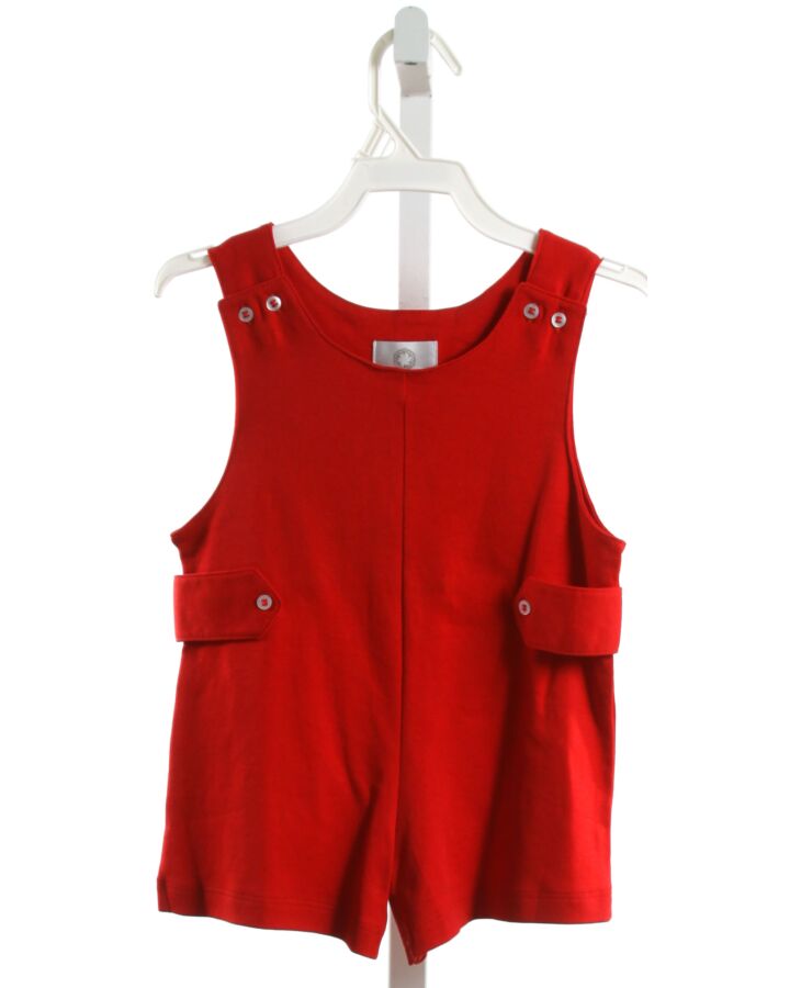 THE PROPER PEONY  RED    KNIT ROMPER