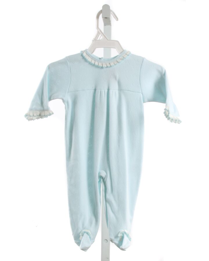 NORA LAYETTE  LT BLUE    LAYETTE WITH PICOT STITCHING