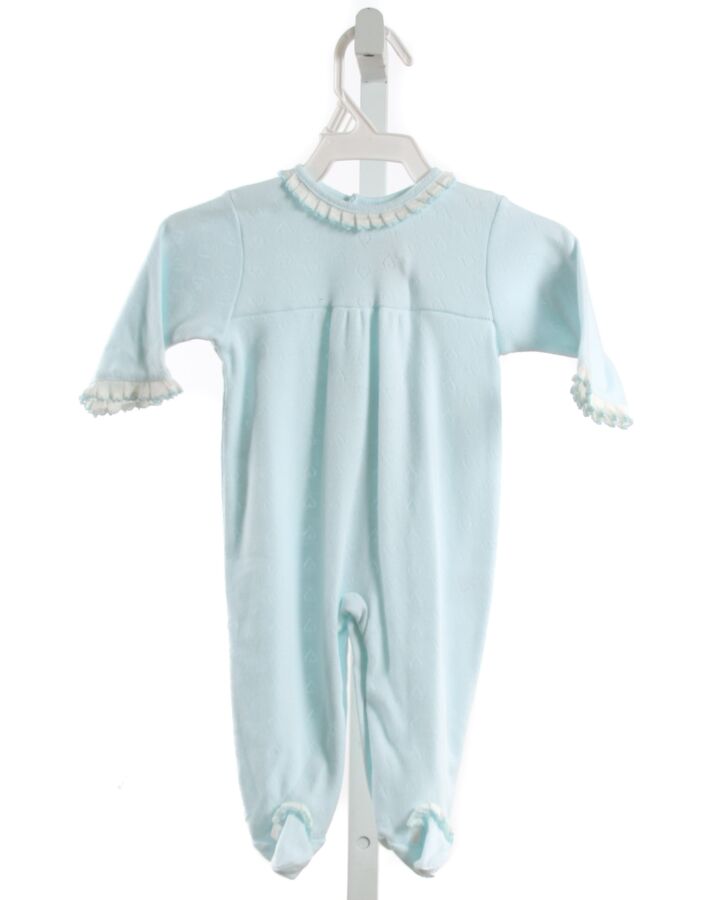 NORA LAYETTE  LT BLUE    LAYETTE WITH PICOT STITCHING