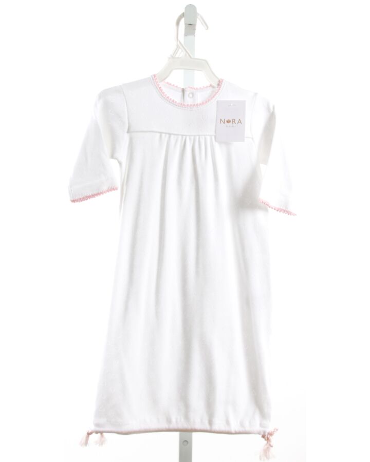 NORA LAYETTE  WHITE    LAYETTE WITH PICOT STITCHING