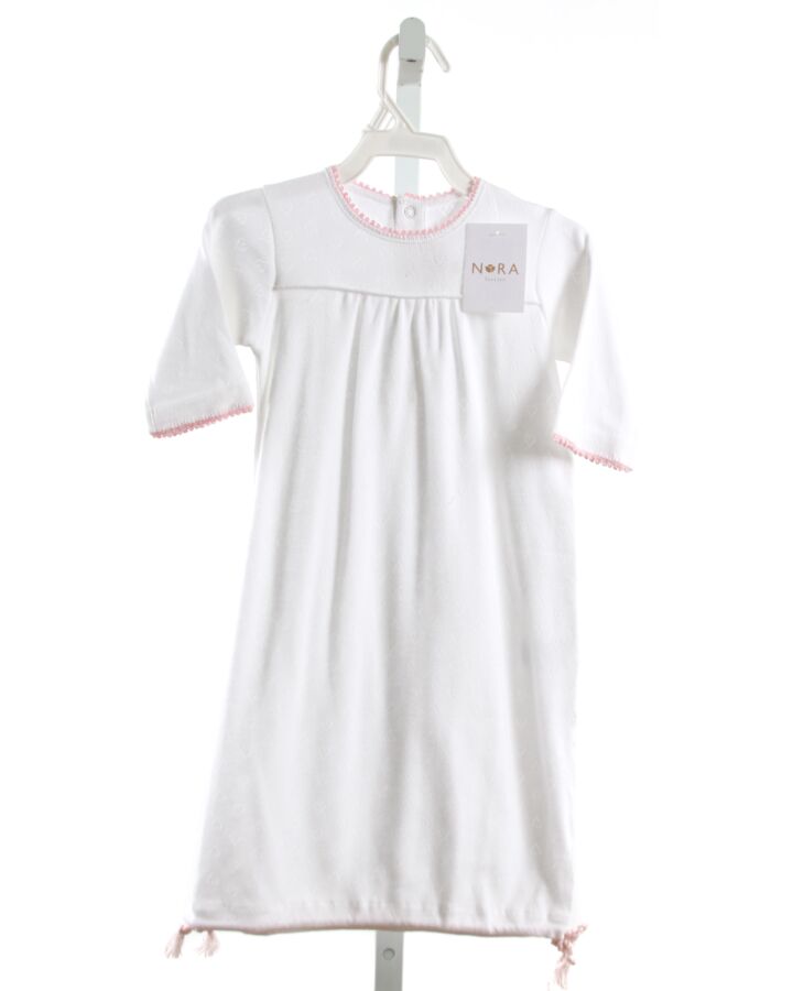 NORA LAYETTE  WHITE    LAYETTE WITH PICOT STITCHING