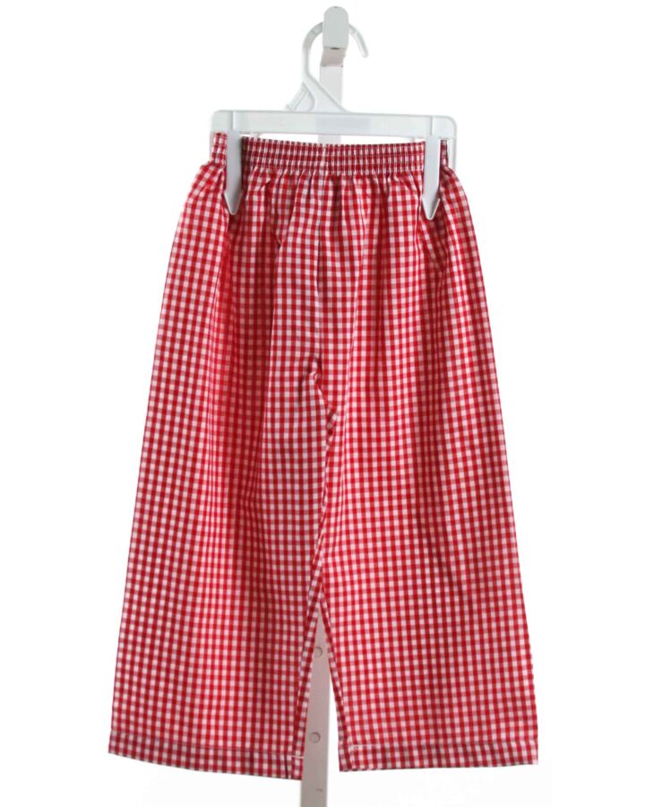 REMEMBER NGUYEN  RED  GINGHAM  PANTS