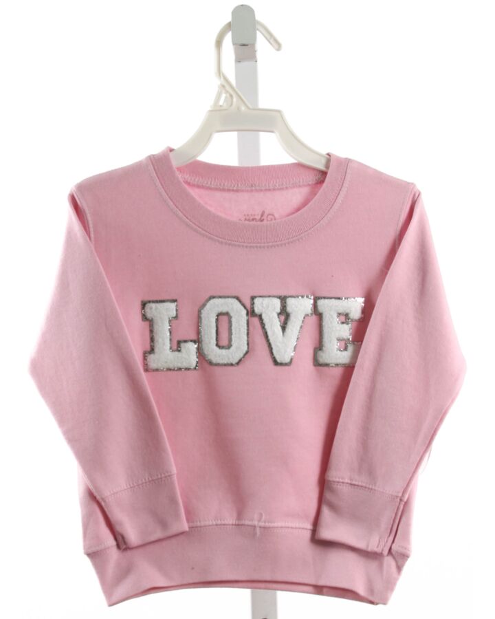 SWEET WINK  PINK   APPLIQUED PULLOVER