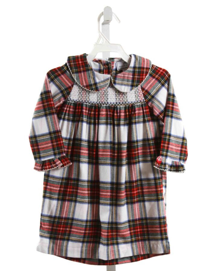 PETITE PLUME  RED  PLAID  LOUNGEWEAR WITH PICOT STITCHING