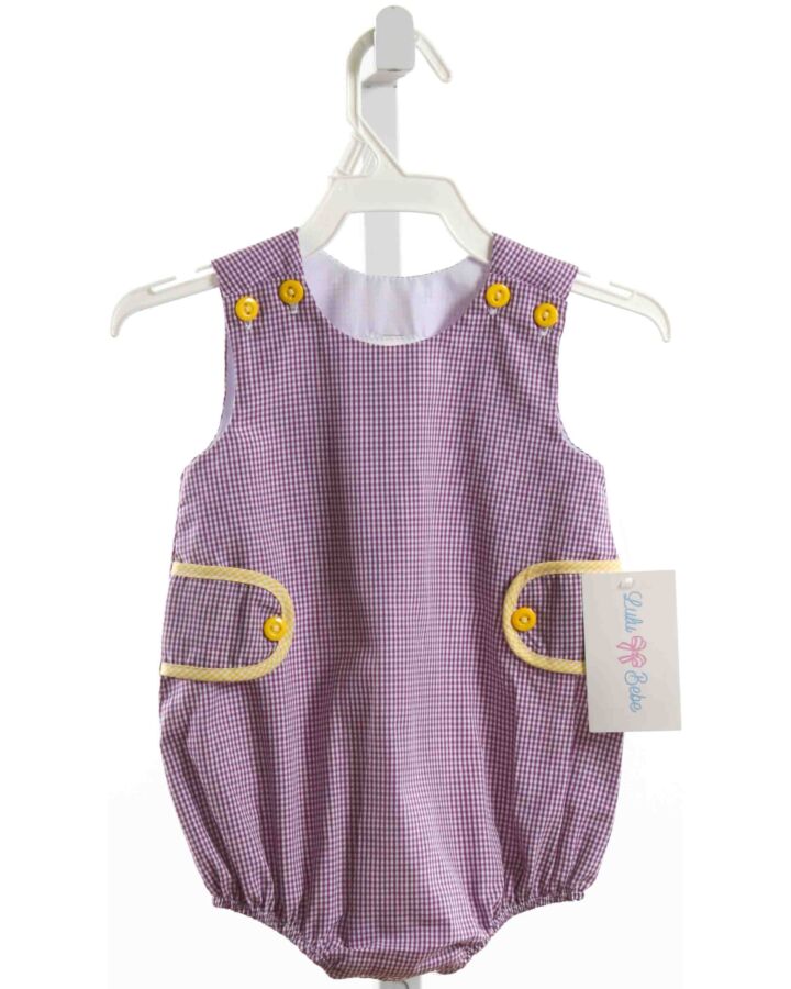 LULU BEBE  PURPLE  GINGHAM  BUBBLE