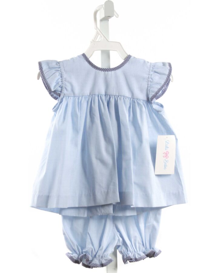 LULU BEBE  LT BLUE  GINGHAM  2-PIECE OUTFIT