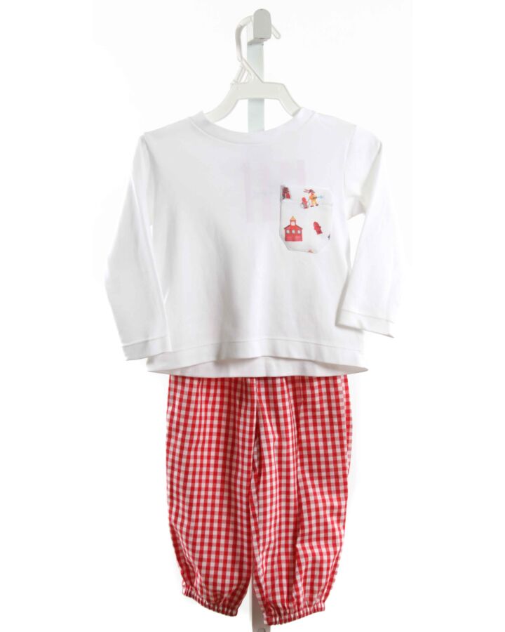 JAMES & LOTTIE  RED  GINGHAM  2-PIECE OUTFIT