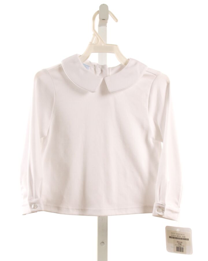 PETIT BEBE  WHITE    KNIT LS SHIRT
