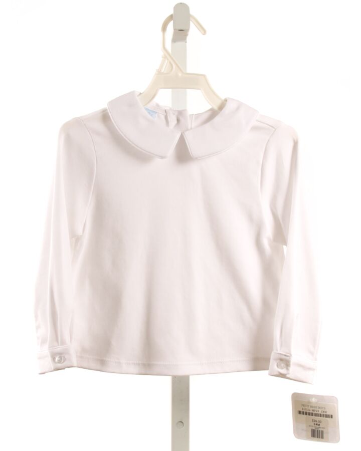 PETIT BEBE  WHITE    KNIT LS SHIRT