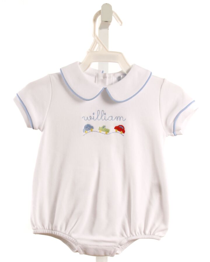 LITTLE ENGLISH  WHITE   EMBROIDERED KNIT BUBBLE