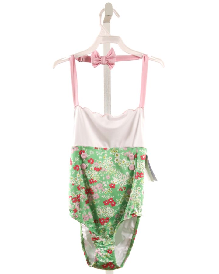BELLA BLISS  GREEN  FLORAL  1-PIECE SWIMSUIT