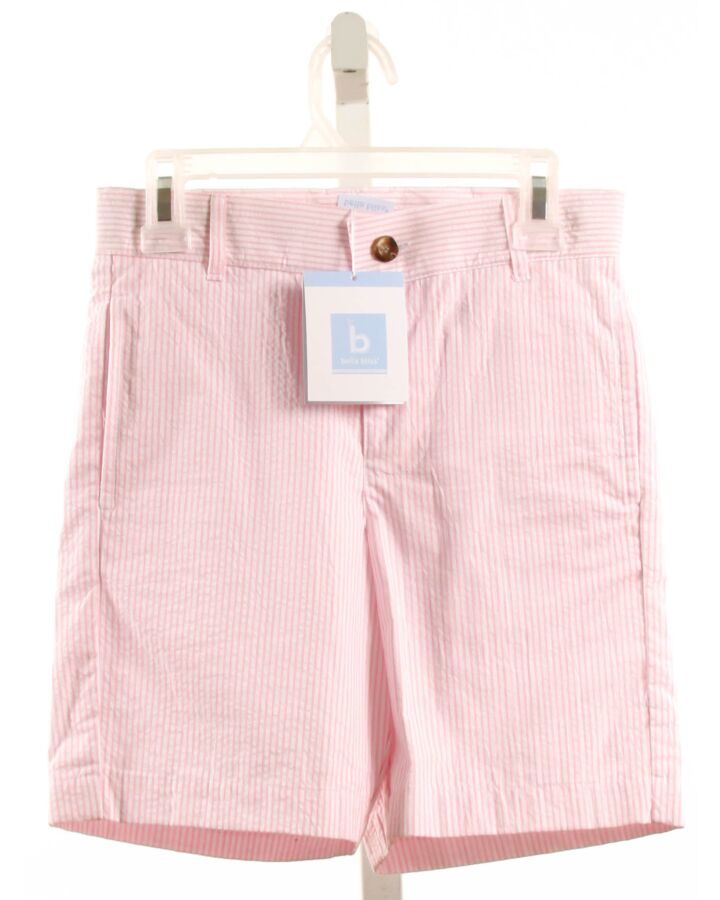 BELLA BLISS  PINK SEERSUCKER STRIPED  SHORTS