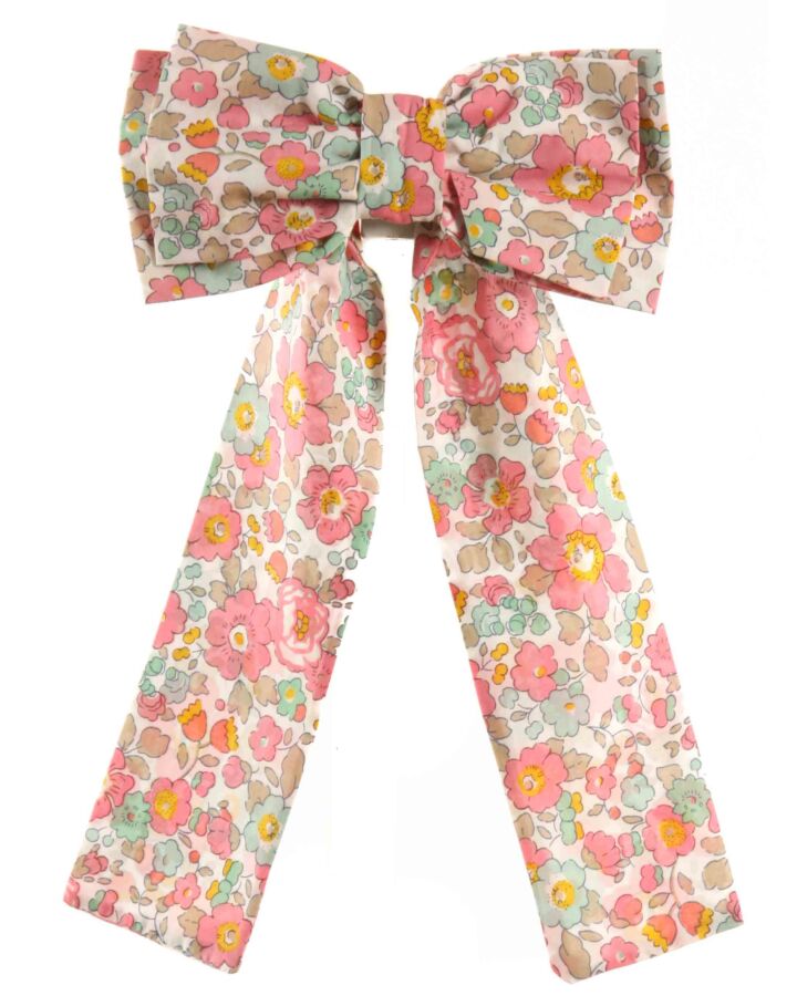 NO TAG  PINK  FLORAL  HAIR BOW