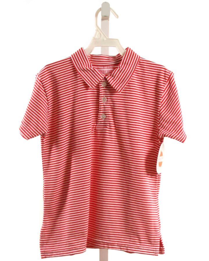 PEGGY GREEN  RED  STRIPED  KNIT SS SHIRT