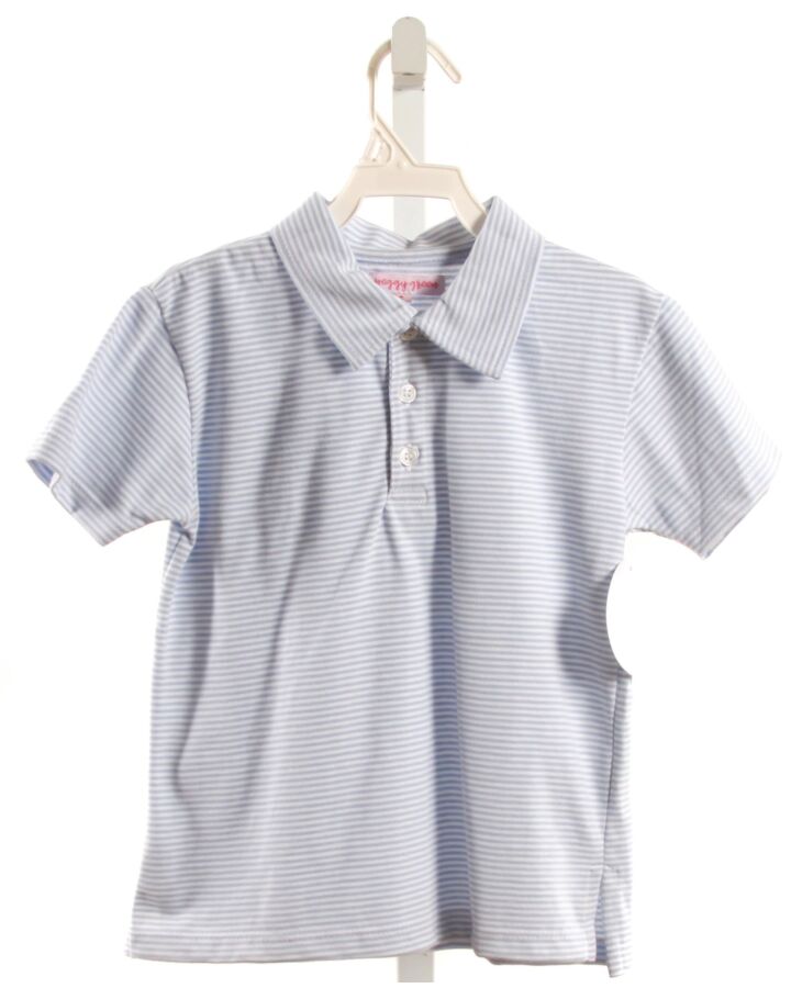 PEGGY GREEN  LT BLUE  STRIPED  KNIT SS SHIRT