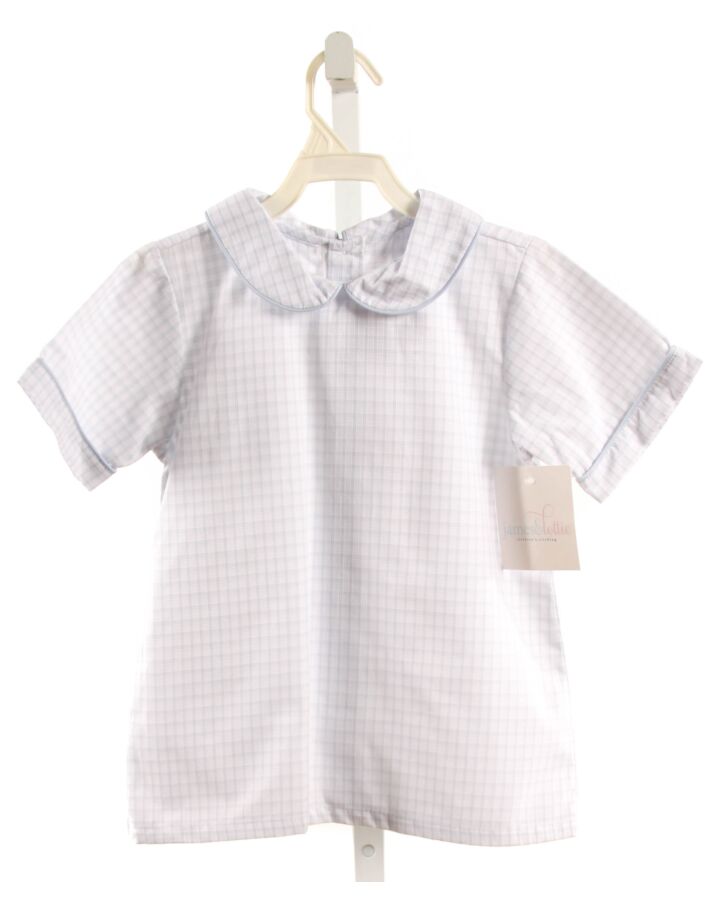 JAMES & LOTTIE  LT BLUE  WINDOWPANE  SHIRT-SS