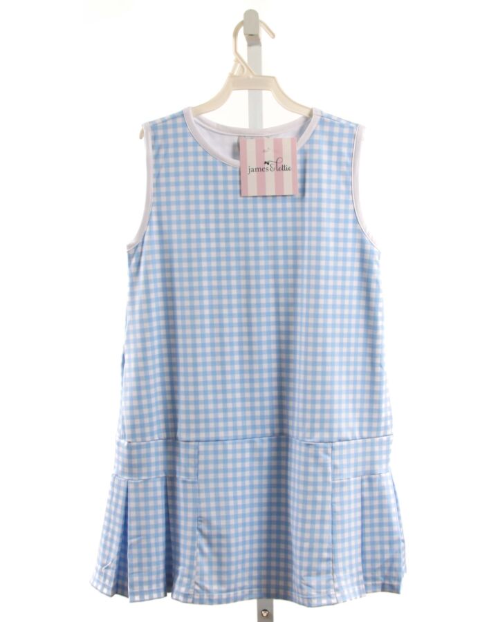 JAMES & LOTTIE  LT BLUE  GINGHAM  KNIT DRESS