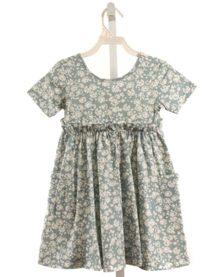CHARMING MARY  LT BLUE  FLORAL  KNIT DRESS