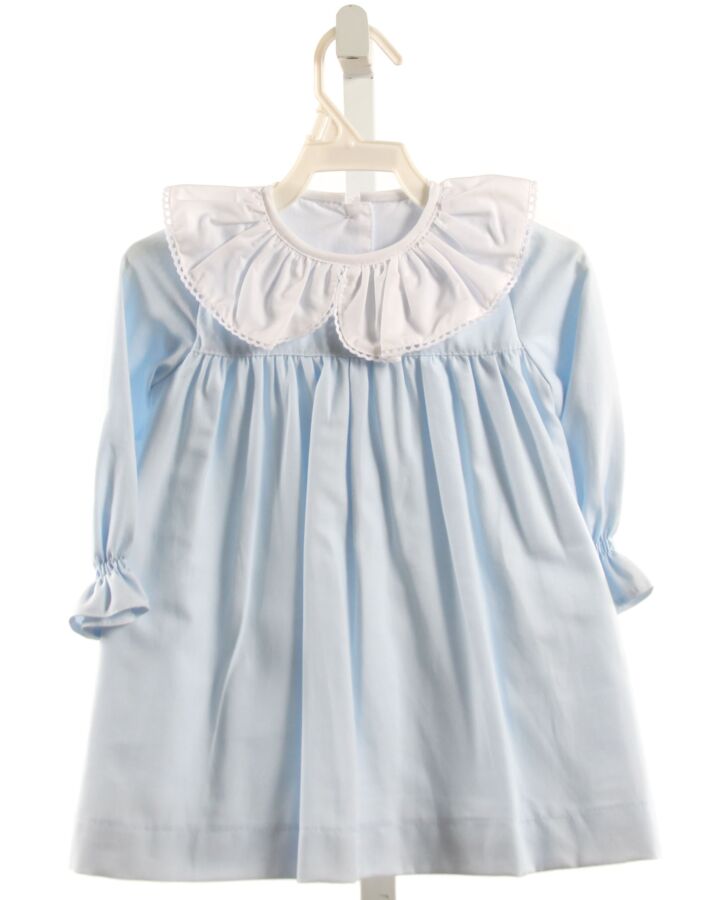 PUKATUKA  LT BLUE    DRESS WITH EYELET TRIM