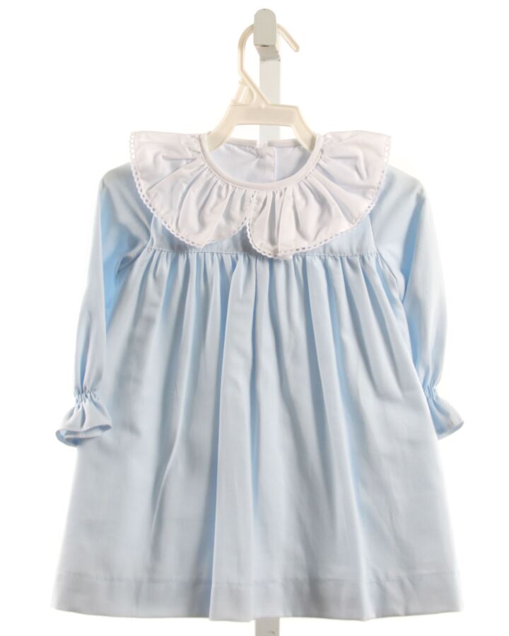 PUKATUKA  LT BLUE    DRESS WITH EYELET TRIM