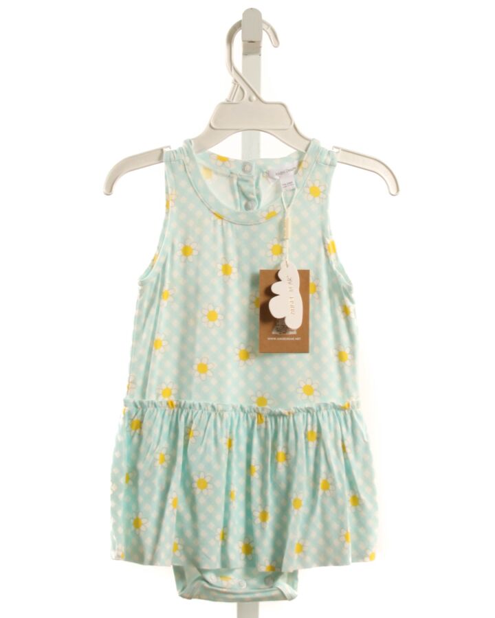 ANGEL DEAR  AQUA  FLORAL  KNIT BUBBLE