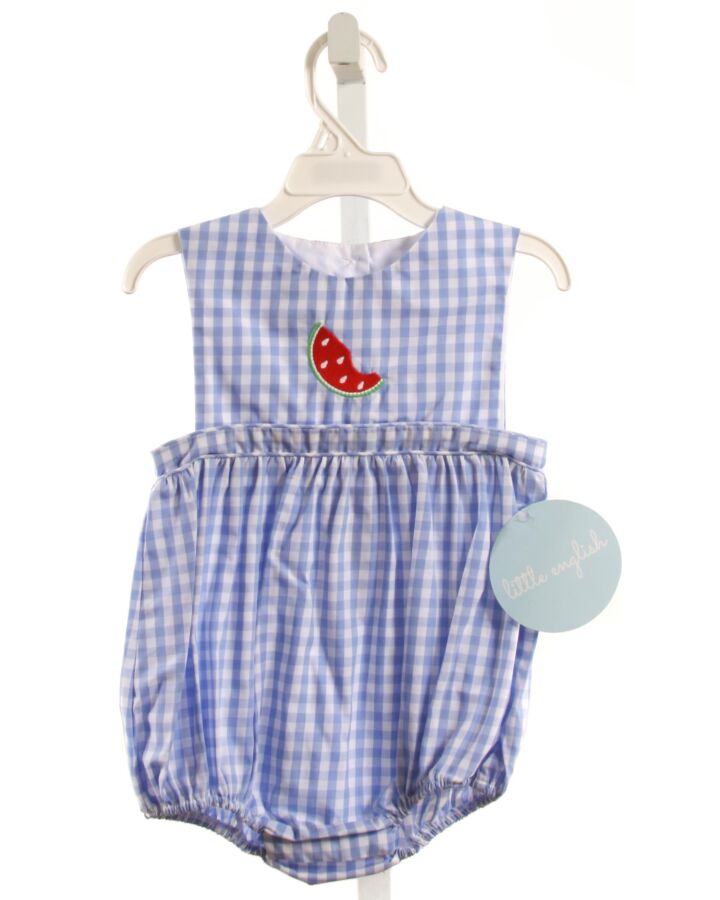 LITTLE ENGLISH  BLUE  GINGHAM APPLIQUED BUBBLE