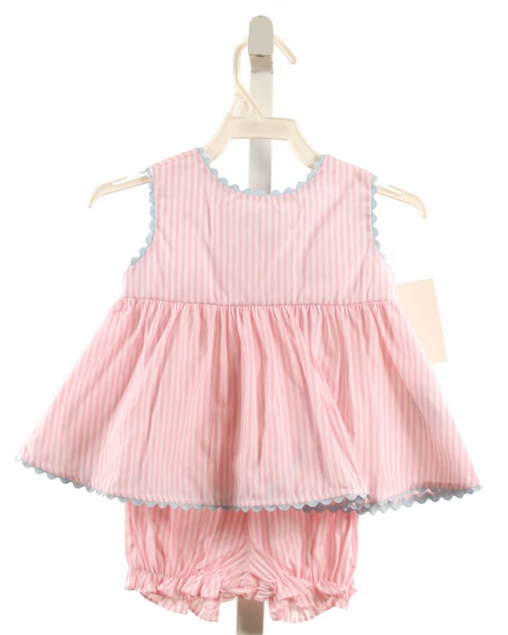JAMES & LOTTIE  PINK  STRIPED  2-PIECE OUTFIT WITH RIC RAC