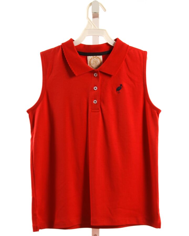 THE BEAUFORT BONNET COMPANY  RED KNIT   SLEEVELESS SHIRT
