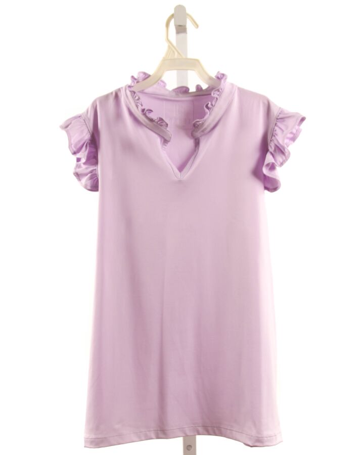 LILA + HAYES  LAVENDER KNIT   SLEEVELESS SHIRT WITH RUFFLE