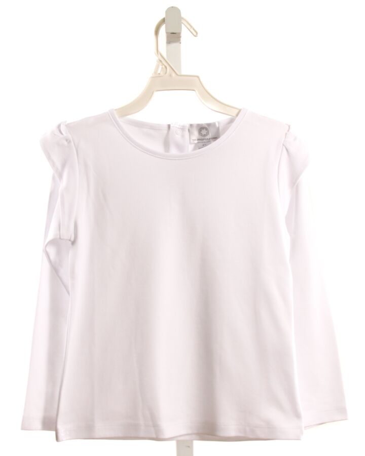 THE PROPER PEONY  WHITE    KNIT LS SHIRT