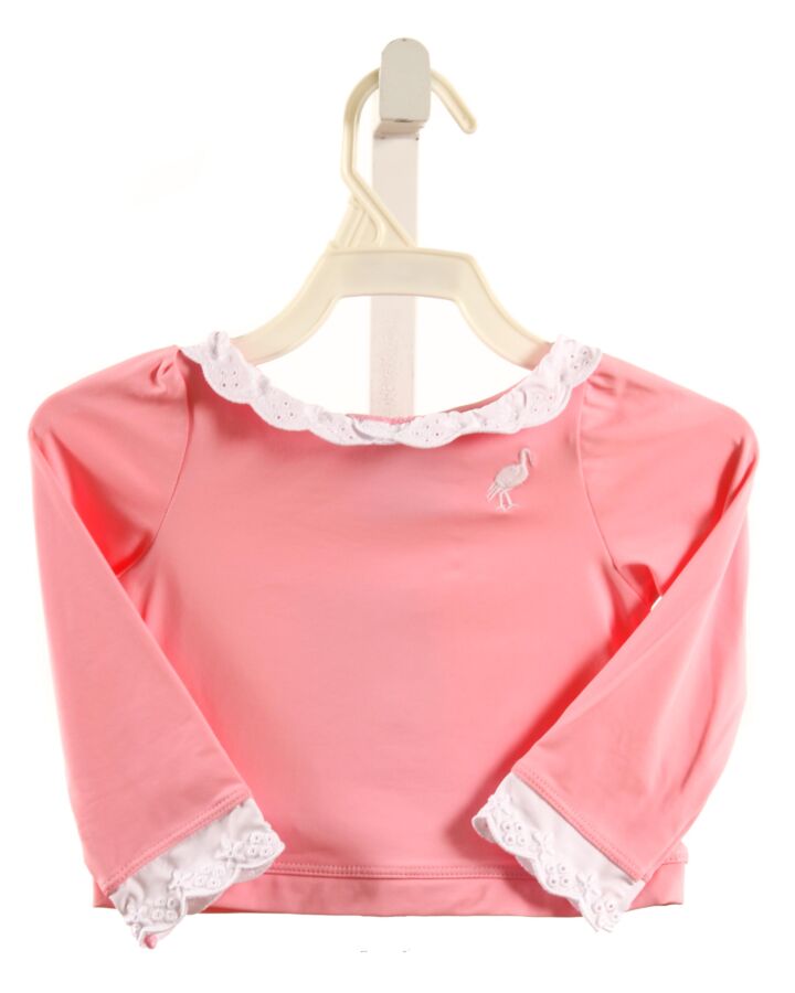 THE BEAUFORT BONNET COMPANY  PINK    RASH GUARD WITH EYELET TRIM