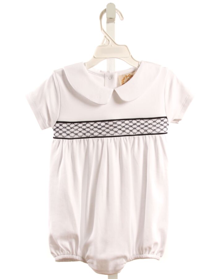 THE BEAUFORT BONNET COMPANY  WHITE   SMOCKED KNIT BUBBLE