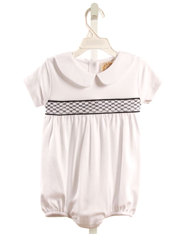 THE BEAUFORT BONNET COMPANY  WHITE   SMOCKED KNIT BUBBLE