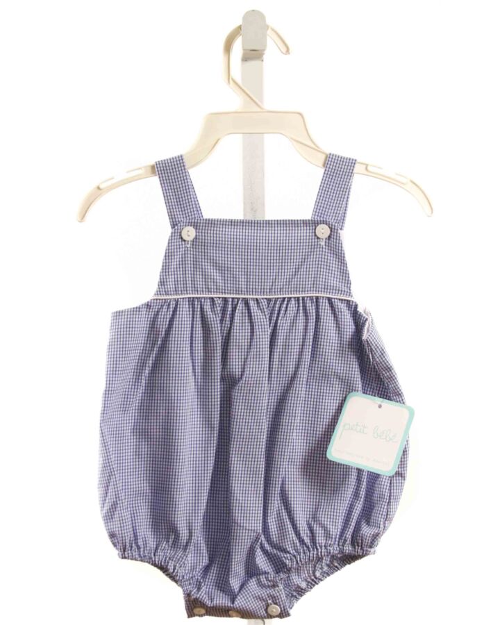 PETIT BEBE  BLUE  GINGHAM  BUBBLE