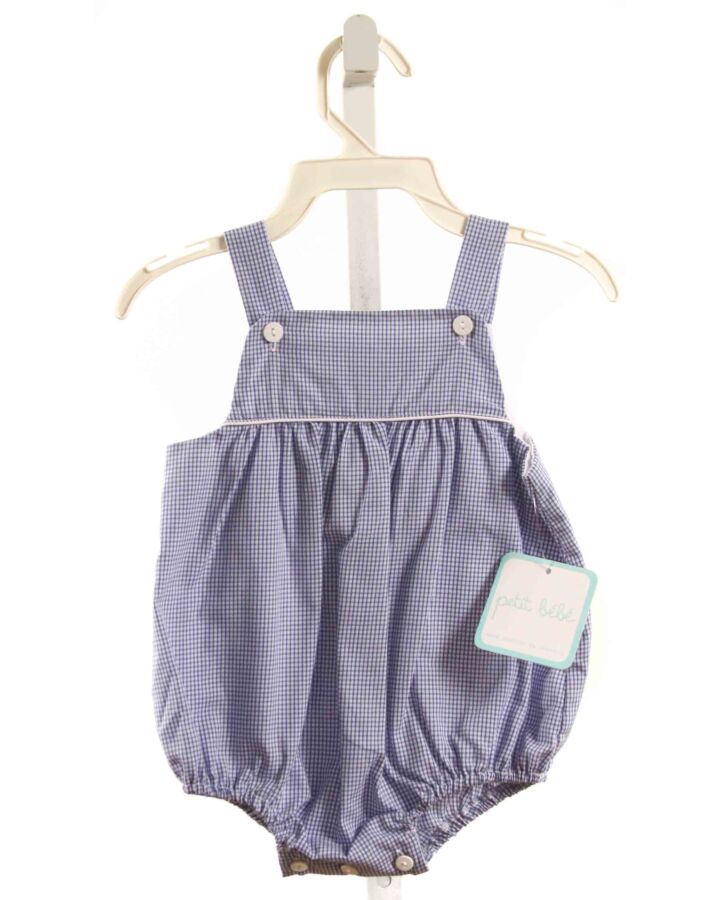 PETIT BEBE  BLUE  GINGHAM  BUBBLE