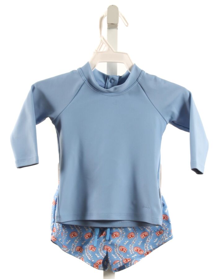 MINNOW  BLUE  FLORAL PRINTED DESIGN SWIM SET
