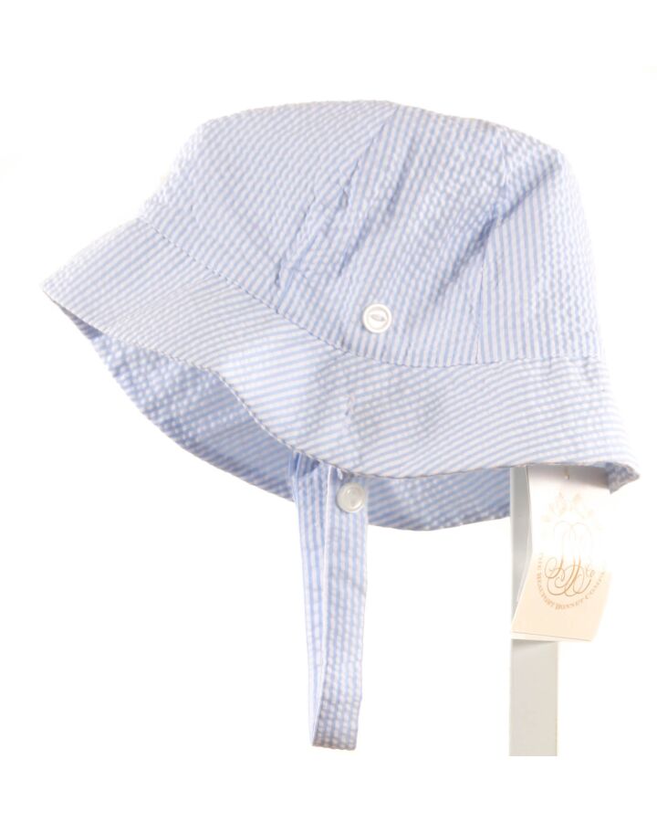 THE BEAUFORT BONNET COMPANY  BLUE SEERSUCKER STRIPED  HAT