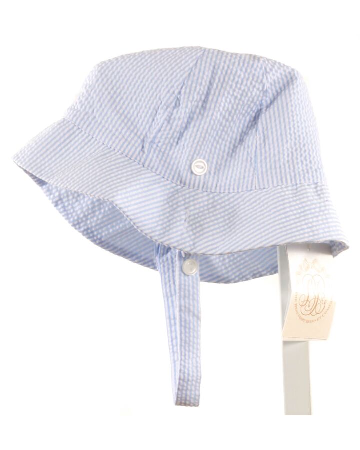 THE BEAUFORT BONNET COMPANY  BLUE SEERSUCKER STRIPED  HAT
