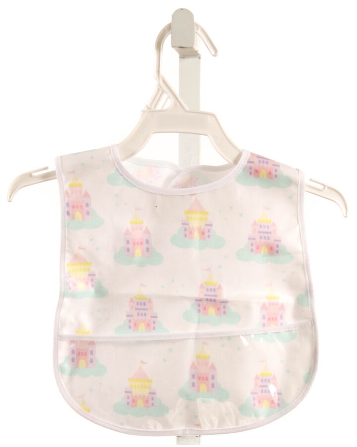 3 MARTHAS  WHITE   PRINTED DESIGN BIB