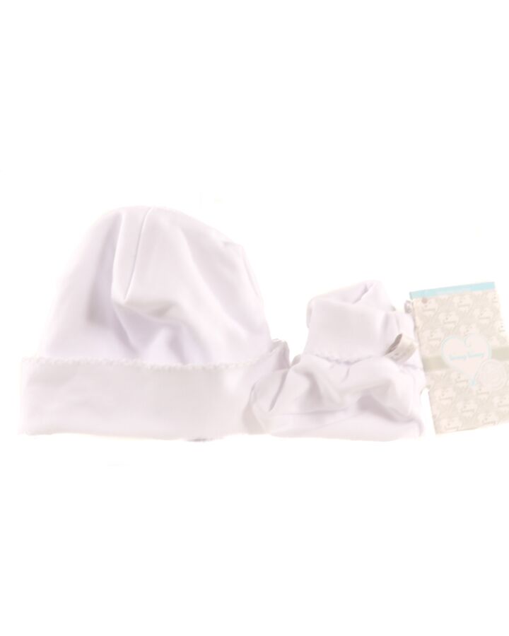 KISSY KISSY  WHITE    HAT  WITH PICOT STITCHING