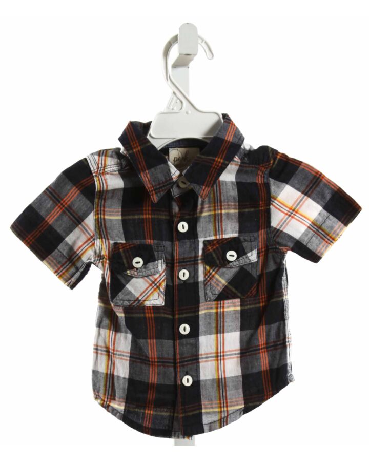 PEEK  BLACK  PLAID  DRESS SHIRT