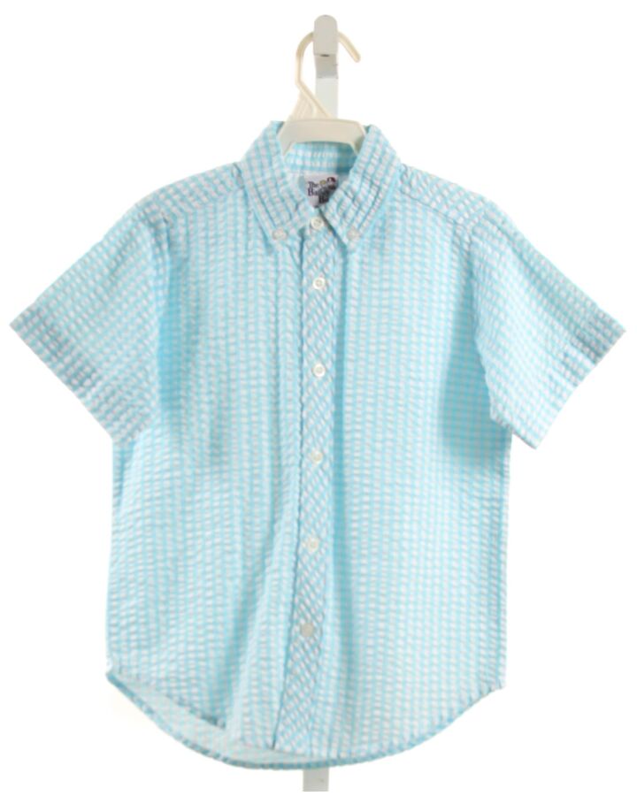 BAILEY BOYS  BLUE SEERSUCKER GINGHAM  DRESS SHIRT