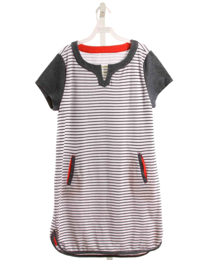 MORGAN & MILO  BLUE KNIT STRIPED  DRESS